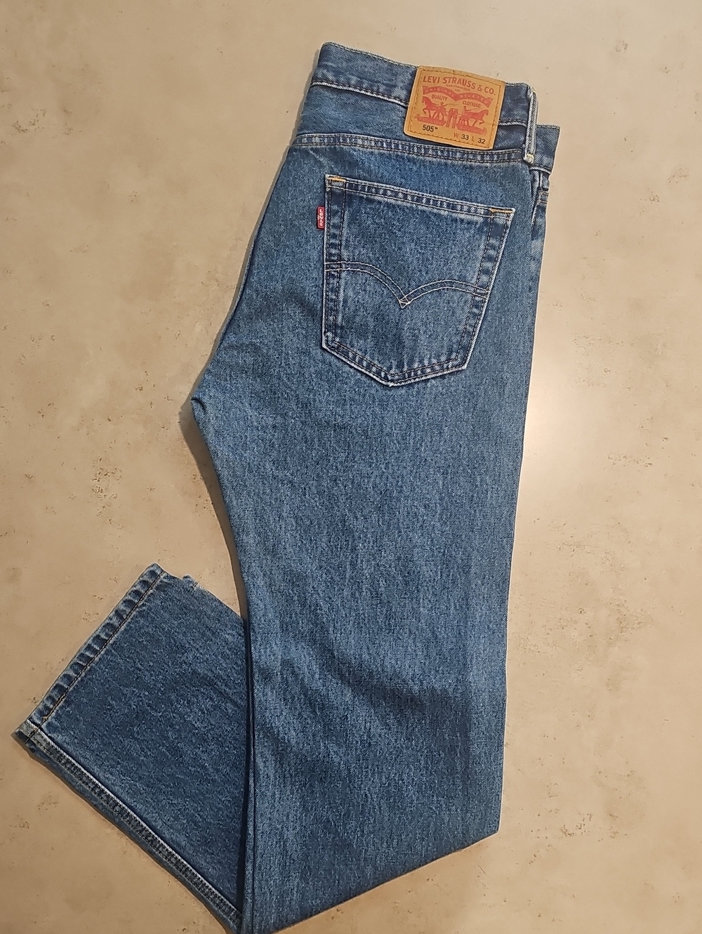 Levi's Men's 505 Medium Blue Straight-Leg Jeans